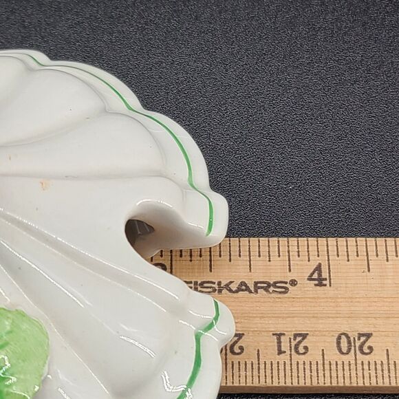 Vintage White Porcelain Cream Sugar Set Pink Strawberries Hand Painted Italy - Picture 10 of 11